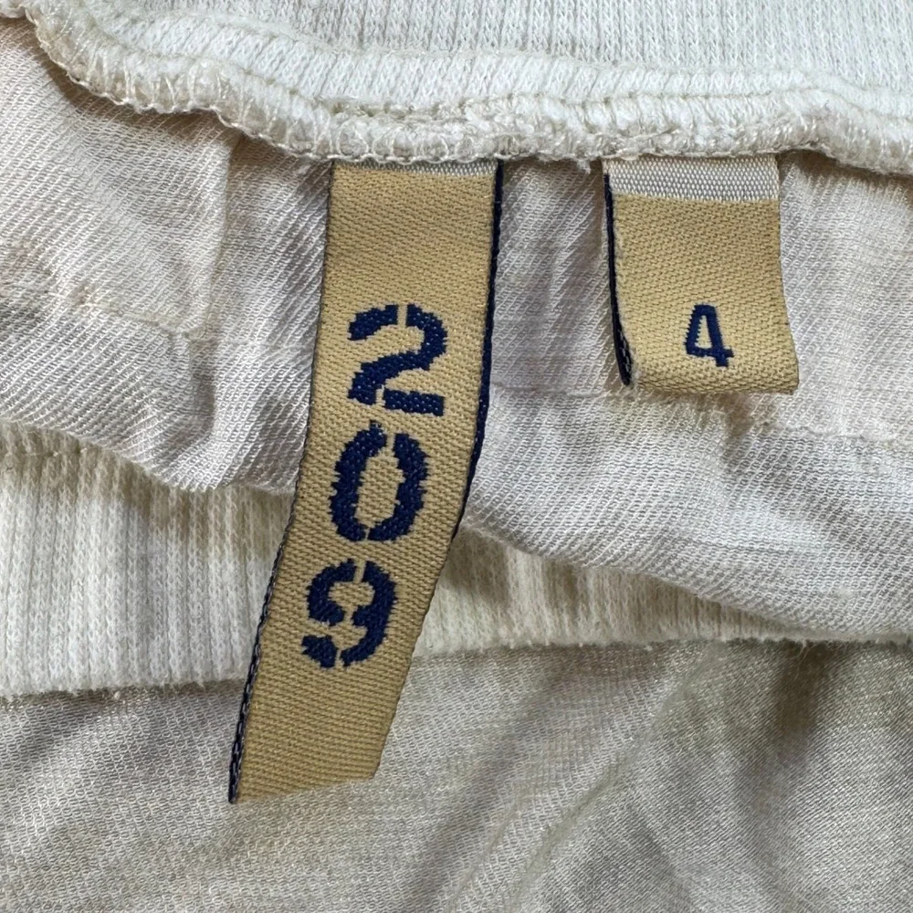 Boho Mid-Length Skirt Womens 4 by 209 Beige Ombre‎ Dip Dye Earthy Lagenlook